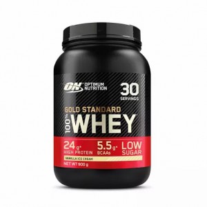 Optimum Nutrition Gold Standard 100% Whey Protein Powder Vanilla Ice Cream 900 grams (30 Servings) Slovenija | JUW-927180
