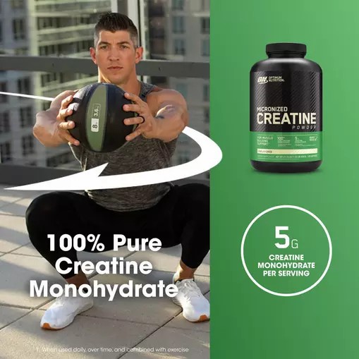 Optimum Nutrition Micronized Creatine Powder Unflavored 1.32 lb (120 Servings) Slovenija | XOS-985137